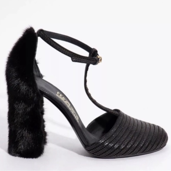 Salvatore Ferragamo Fergie Mink Heel size 8 - Picture 4 of 5